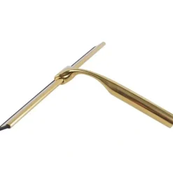 Hot Duschskrapa i rostfritt stål med halkfritt handtag för rengöring av badrum, bilfönster - Guld