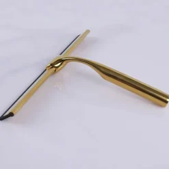 Discount Duschskrapa i rostfritt stål med halkfritt handtag för badrum för rengöring av bilrutor - Guld