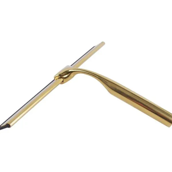 Outlet Duschskrapa i rostfritt stål med halkfritt handtag för badrum, rengöring av bilrutor - Guld