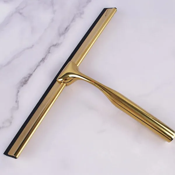 Hot Duschskrapa med halkfritt handtag för badrumsdörr, bilspegel med torkarhake