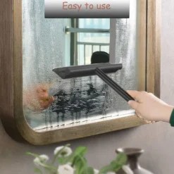 Duschskrapa med sugkoppshållare - Svart - Fönsterskrapa