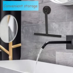 Duschskrapa med sugkoppshållare - Svart - Fönsterskrapa