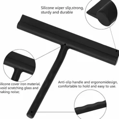Clearance Duschskrapa Silikon duschskrapa Duschskrapa med krok för rengöring av dusch, badrum, kök, glas, kakel, speglar, fönster, bilar