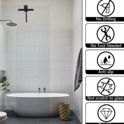 Clearance Duschskrapa Silikon duschskrapa Duschskrapa med krok för rengöring av dusch, badrum, kök, glas, kakel, speglar, fönster, bilar