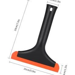 Duschskrapa, silikongummiskrapa med 15 cm blad och 19 cm handtag, bilfönsterskrapa liten skrapa