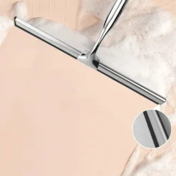 Outlet Duschskrapa, uppdaterad fönsterskrapa Hushållsskrapa i rostfritt stål för badrumsspegelfönster i bilar, multifunktionell