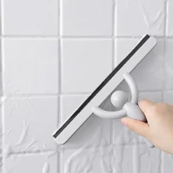 Duschskrapa, vit färg, storlek 25,5X14,5cm