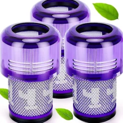 Online YIXI Dyson V12 3-pack filter - Hepa-filter för dammsugare, kompatibel med Dyson V12 Slim Absolute Detect, tvättbart tillbehör