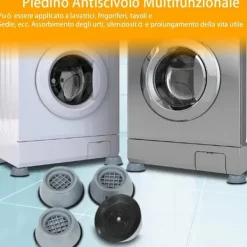 Sale /EA/ 4 st Tvättmaskinsfötter, Gummifötter för Tvättmaskin och Torktumlare, Halkfria och Stötdämpande