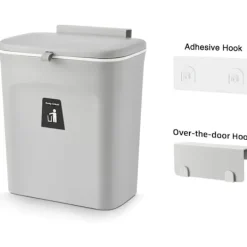 Outlet /EA/ Kökslucka Hängande Soptunna, Grå med Lock, Liten Soptunna