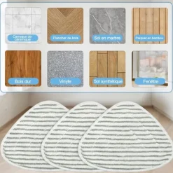 Hot /EA/ Mikrofiber Ångmopp Ersättningsdynor Kompatibla med Vileda Steam & Vileda Steam Plus, Maskintvättbara