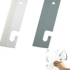 Outlet /EA/ 2-pack silikonduschskrapa med hängkrok för duschglasdörr Fönsterrengöringsspegel Tvätttorkare-max