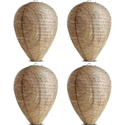 Hot /EA/4 st Getingfällor Giftfritt Lockbete av Papper, Avskräckande för Bin - Getingbo Beige Beige Beige