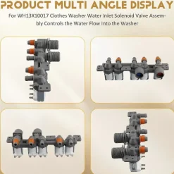 Outlet 5221EA1008A WH13X10017 Vatteninloppsventil för tvättmaskin för tvättmaskiner WPGT9150H0MG, WPGT9150H0WW, WPGT9350C0PL, WPGT9350C0WW