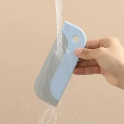 Outlet /EA/Blå 2-pack liten badrumsspegel-skrapa, köksbänksskrapa, torkare för rengöring