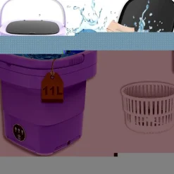 Sale /EA/Bärbar tvättmaskin, 11L 2-i-1 hopfällbar tvättmaskin och torktumlare-FS3-