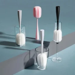 Best /EA/(Svart) Rengöringsborste för svampglas kan vara en vertikal borste med långt skaft