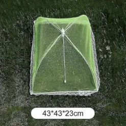 Best /EA/Vikbart Matnät Skydd Flugskydd Anti Mygga Pop-up Mat Skydd Paraply Måltid Grönsak Frukt Andningsbart Skydd Kökstillbehör 43x43cm grön