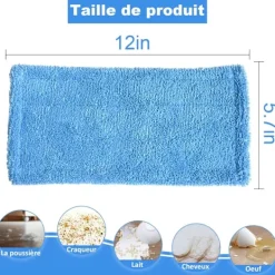 New EURL (ee) 3-pack, blå Swiffer-kompatibla, återanvändbara ersättningsdukar