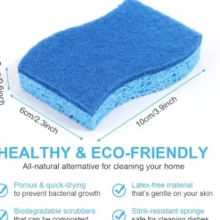 Online Ekologisk och reptålig kökssvamp av cellulosa, miljövänlig dubbelsidig