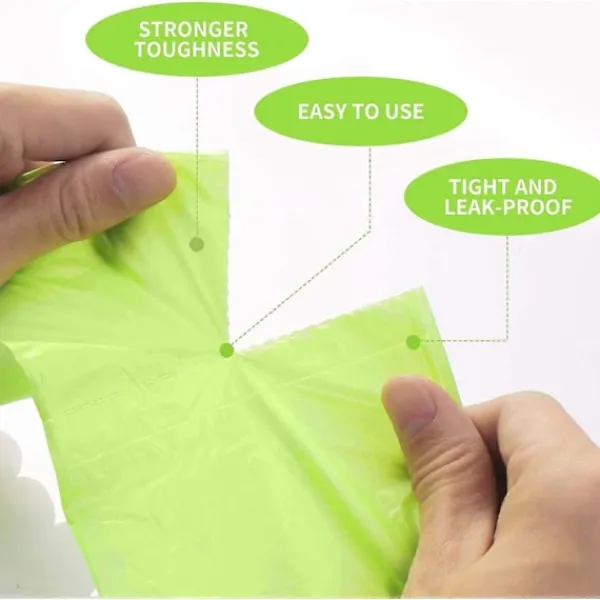 Online Ekologiska Avfallspåsar 100-pack - Rivtåliga - 50 x 60cm - 5 Rullar - Komposterbara - Biologiskt Nedbrytbara