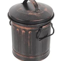 Sale Eldstads askhink hushåll kolhink liten kolbunker multifunktionell brännare hink förbränningsugn (19.00X13.00X13.00CM, svart)