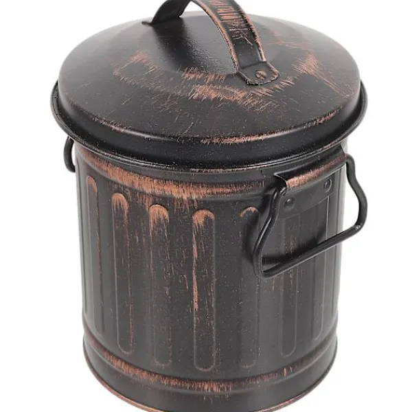 Sale Eldstads askhink hushåll kolhink liten kolbunker multifunktionell brännare hink förbränningsugn (19.00X13.00X13.00CM, svart)