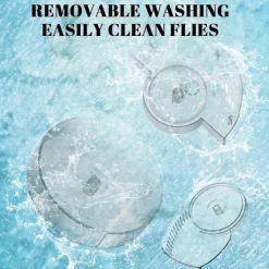 Online Elektrisk flugfälla, husfluga fälla, flygande insektsfälla, automatisk inomhus husfluga fälla, husfluga kontroll fångare insekt [HK] White