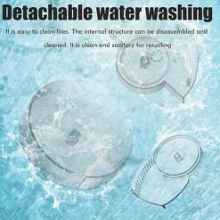 Clearance Elektrisk flugfångare, helt automatisk flugfälla med avtagbar bricka för inomhusflugor