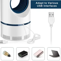 Outlet Elektrisk Fly Bug Mygga Insekt Killer LED Ljus Trap Kontroll Lampa