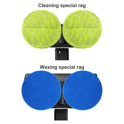 Best Elektrisk golvrengörare med roterande mopp, skrubber, polermaskin, golvrengöringsverktyg två blå