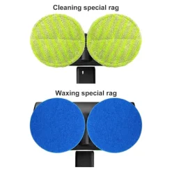 Clearance Elektrisk golvrengörare med roterande mopp, skrubber, polermaskin, golvrengöringsverktyg two blue