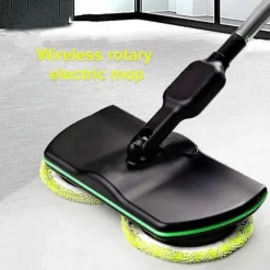 Clearance Elektrisk golvrengörare med roterande mopp, skrubber, polermaskin, golvrengöringsverktyg two blue