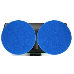 Online Elektrisk golvrengörare med roterande mopp, skrubber, polermaskin, golvrengöringsverktyg två blå