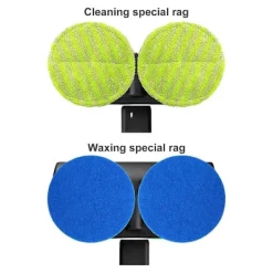 Online Elektrisk golvrengörare med roterande mopp, skrubber, polermaskin, golvrengöringsverktyg två blå