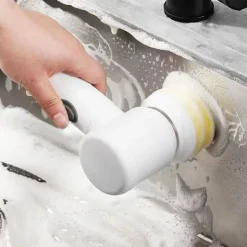 Discount Elektrisk golvskrubber med 3 borsthuvuden, automatiskt rengöringskit för badkar, kök, kakel, fönster, badkar, disk