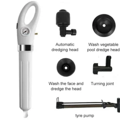New Elektrisk högtrycksavloppsrengörare för kök och badrum, kompatibel med toalettrensning [JUN]