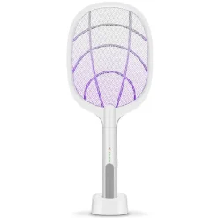 Outlet Elektrisk Insektsdödare Racket, Myggdödare, Fruktflugsmälla, Två-I-Ett USB Uppladdningsbar Elektronisk Smälla Skadedjursbekämpning, L SZRH A-W