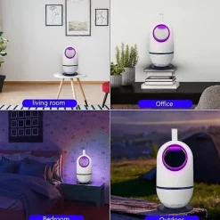 Hot Elektrisk Insektsdödare, UV Myggdödare, Insektsfälla, Mygglampa, Insektsdödare, Myggskydd, Elektrisk Insekts Myggfälla fo[D] blue