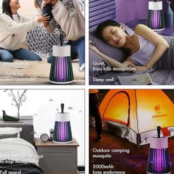Sale Elektrisk myggdödslampa Bärbar USB Led-ljus Myggfälla för hem sovrum Utomhus Camping White
