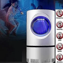 Elektrisk myggfångare för inomhusbruk, myggdödarlampa med USB-strömförsörjning och adapter, myggdödare, myggfälla, myggzapper, knottfälla, insekt