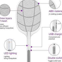 Online Elektrisk myggfångare insektsdödare elektrisk flugdödare 2 i 1
