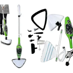 Clearance Elektrisk ångrengörare 10-i-1 Golv Heta Ångmopp Matta 1300w Krafttvätt Handångare