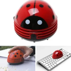 J-star Elektrisk nyckelpiga mönster Batteridriven bordsdammsugare Mini Dammsugare