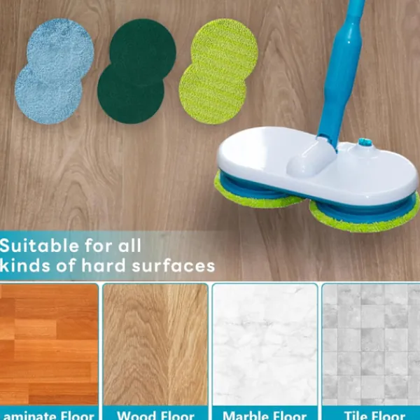 New Elektrisk roterande mopp, elektrisk flytande mopp med torkning, skrubbning och polering, elektrisk mopp för hushållsrengöring, Cl 1 set