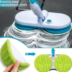 New Elektrisk roterande mopp, elektrisk flytande mopp med torkning, skrubbning och polering, elektrisk mopp för hushållsstädning, Cl 1 set