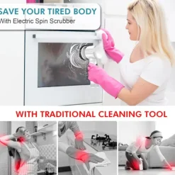 Hot Elektrisk Spin Scrubber Elektrisk Rengöringsborste Sladdlös Power Scrubber med 5 Utbytbara Borsthuvuden Handhållen Power Dusch Scrubber