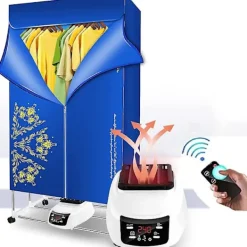 Best Elektrisk torktumlare med fjärrkontroll, portabel, tyst, varmluftstork, klädtorkställning