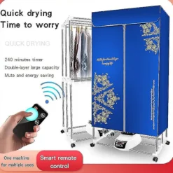 Best Elektrisk torktumlare med timing Fjärrkontroll Bärbar Mute Silent Elektrisk varmluftstork Torkställ för kläder