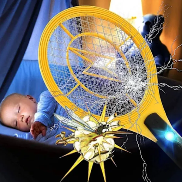 Clearance Elektriskt myggracket (uppladdningsbart USB ), effektiv myggdödare, insektsmättare med mesh, för utomhus och inomhus